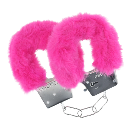 Ouch! Classic Fluffy Handcuffs Pink - Soft Lining, Adjustable Fit