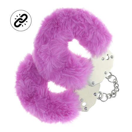 Ouch! Purple Heavy-duty Soft Plush Restraint Cuffs Adjustable Size