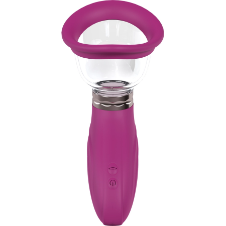 Shots Delightful Rechargeable Intimate Pump Set Pink Silicone