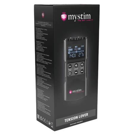Mystim Tension Lover 2 Advanced E-Stim Control Unit, 2 Channels, USB-C