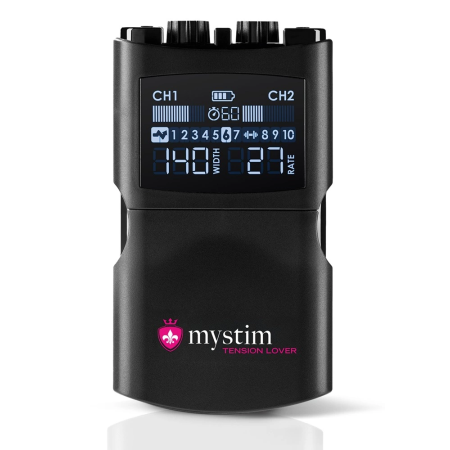 Mystim Tension Lover 2 Advanced E-Stim Control Unit, 2 Channels, USB-C