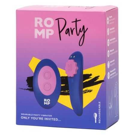 ROMP Party Wireless Silicone Panty Vibrator with Remote, Waterproof, 8.7 cm