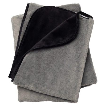 Liberator Faux Fur Fascinator Throw Grey/Black 183x137 cm Dual-Sided Blanket