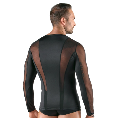 Svenjoyment Long Sleeve Men’s Shirt Black Net Insert S