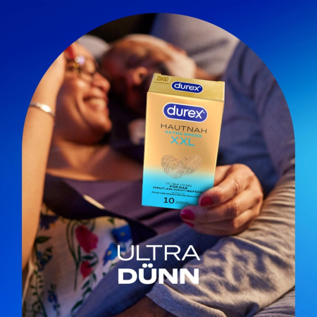 Durex Hautnah Extra Large Easy-On 10-Pack Latex Condoms 60mm