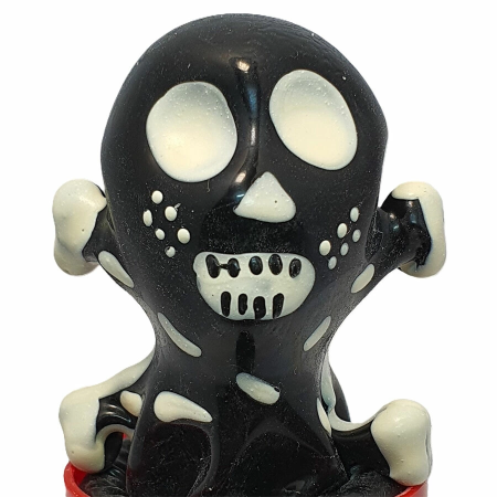 Condomerie Hand-Painted Decorative Latex Cover Skull Black Model 2