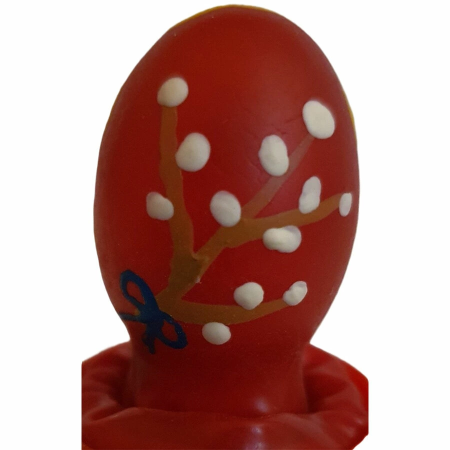 CONDOMERIE Hand-Painted Decorative Condom Easter Egg Red Gift Art Piece