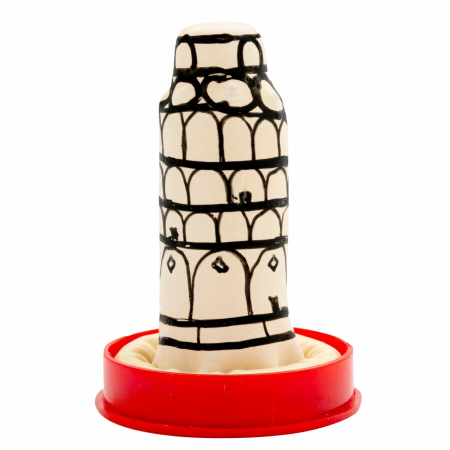CONDOMERIE Hand-Painted Decorative Latex Condom Pisa Tower Art Edition