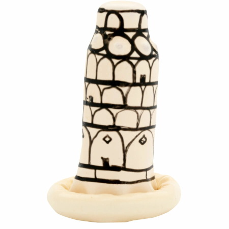 CONDOMERIE Hand-Painted Decorative Latex Condom Pisa Tower Art Edition