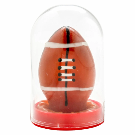 CONDOMERIE Hand-Painted Latex Decorative Cover Rugby Ball Motif