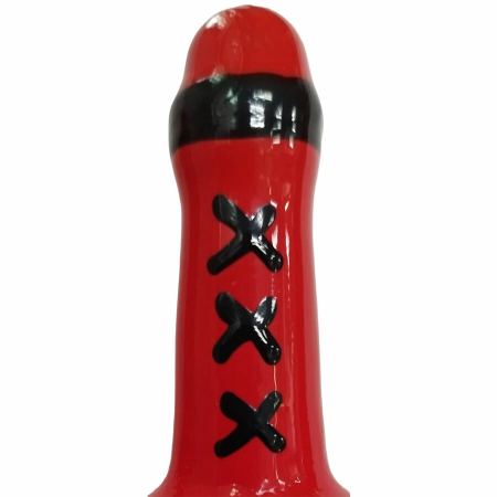 Condomerie Amsterdam Hand-Painted Decorative Latex, Red, Unique Art Design