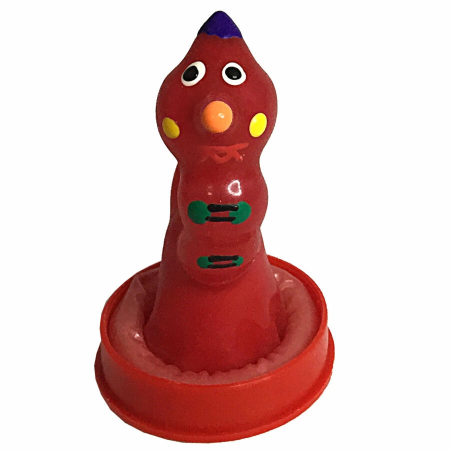 Condomerie Hand-Painted Decorative Latex Condom Worm Design Amsterdam Art
