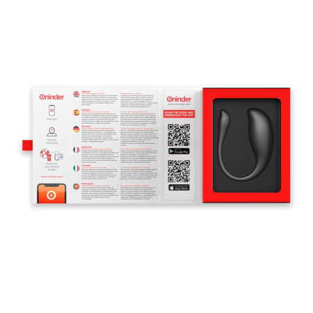 ONINDER Nairobi Vibrating Egg Black - App-Enabled Intimate Device, IPX7