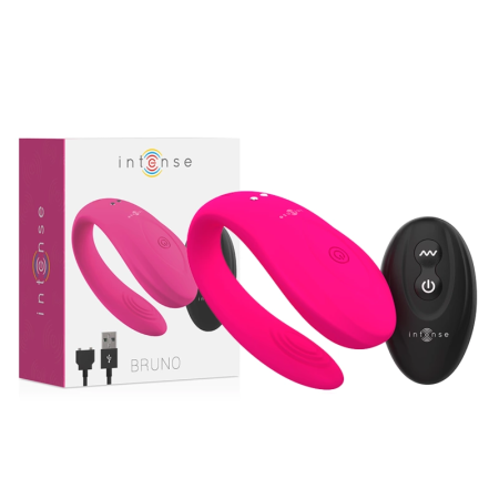 Intense Bruno Partner Double Motor Pink - Remote Control Silicone Device