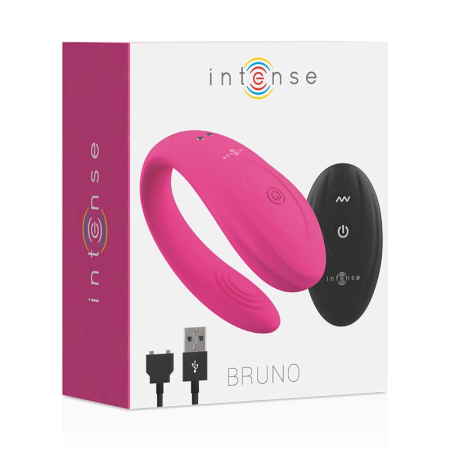 Intense Bruno Partner Double Motor Pink - Remote Control Silicone Device