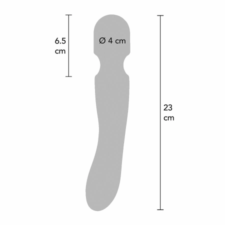 TOYJOY Zenith Wand Massager Black - Premium Silicone, LED, 23cm