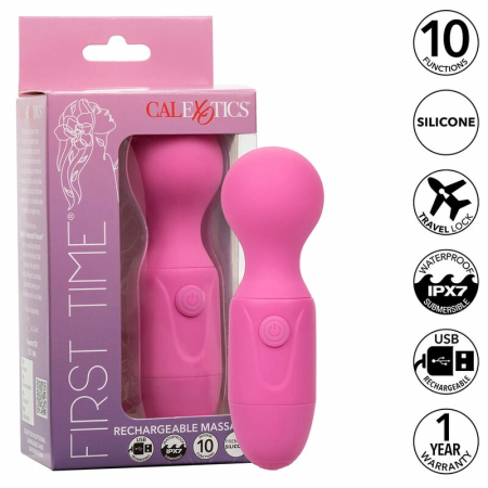 CalExotics First Time Rechargeable Pink Massager 10 Modes Waterproof