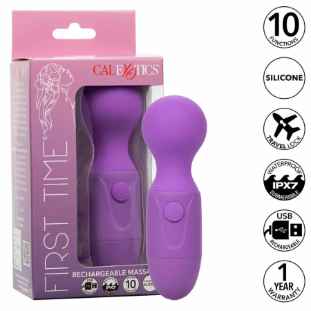 CalExotics First Time Rechargeable Intimate Massager 10 Modes Purple 12cm