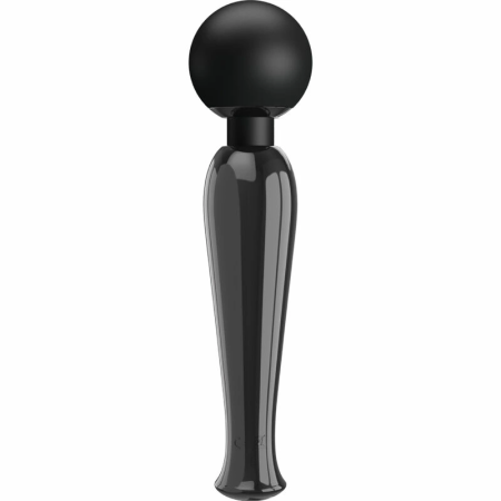 Pretty Love Skyler Wand Massager Black - 10 Modes, Flexible Silicone Head