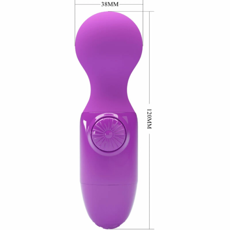 Pretty Love Wonder Mini Wand Massager Purple Silicone Compact Design