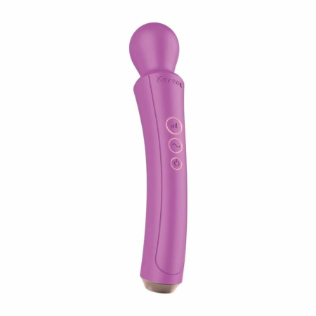 XOCOON Curved Wand Rechargeable Massage Device Fuchsia Ergonomic Design