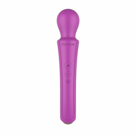 XOCOON Curved Wand Rechargeable Massage Device Fuchsia Ergonomic Design