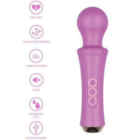 XOCOON Personal Wand Fuchsia - Rechargeable Flexible Massager