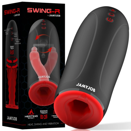 JAMYJOB SWING-R Intimate Machine with Heating, Swing Motion & Vibration, Black