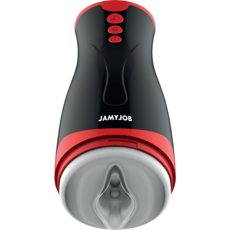 Jamyjob Jango Compression & Vibration Intimate Device, Rechargeable, Black-Red