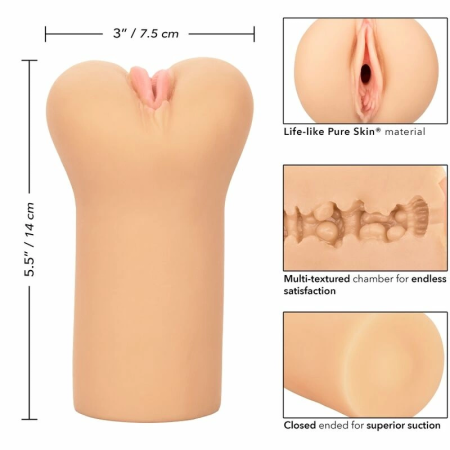 CalExotics Boundless Vulva Intimate Device Light Skin 14cm TPE Waterproof