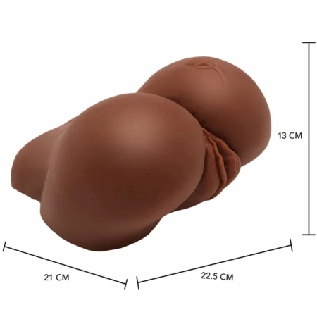 ACT Intimate Machine Big Ass TPR Dual Channel with Brown Vibrator 21cm