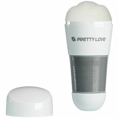 Pretty Love Kitty White Intimate Device with Textured Silicone Sleeve 21cm