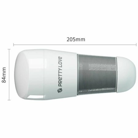 Pretty Love Kitty White Intimate Device with Textured Silicone Sleeve 21cm