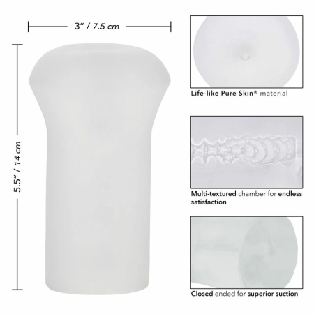 CalExotics Boundless Transparent Intimate Machine TPE 14cm Waterproof