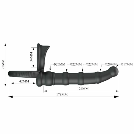 Pretty Love Tatum Black Silicone Intimate Ring 10-Mode Vibrating System