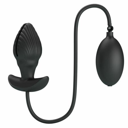 Pretty Love Inflatable Rechargeable Intimate Plug Black Silicone USB