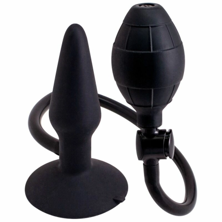 Seven Creations Inflatable Silicone Plug S Black 12.7cm Adjustable Size