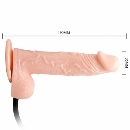 DANCE Inflatable Intimate Device with Suction Cup 15 cm, Skin-Like TPR