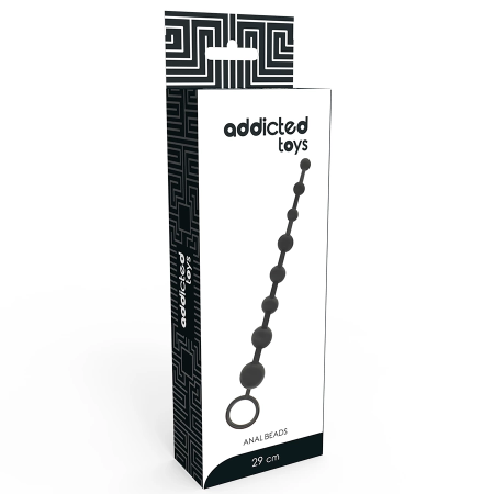 Addicted Toys Bead Chain 29 cm Black - Flexible Silicone System