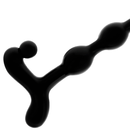 Addicted Toys Anal Bead Chain 22cm Black - Flexible Silicone System