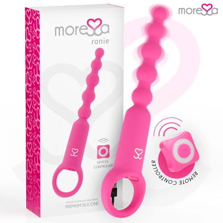 Moressa Ronie Remote-Controlled Anal Bead System Pink - Silicone, 7 Modes
