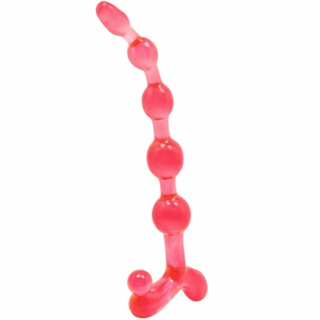 Baile Bendy Twist Flexible Red Beads - TPR, 25 cm, Waterproof Design