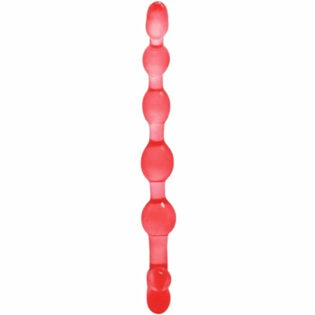 Baile Bendy Twist Flexible Red Beads - TPR, 25 cm, Waterproof Design