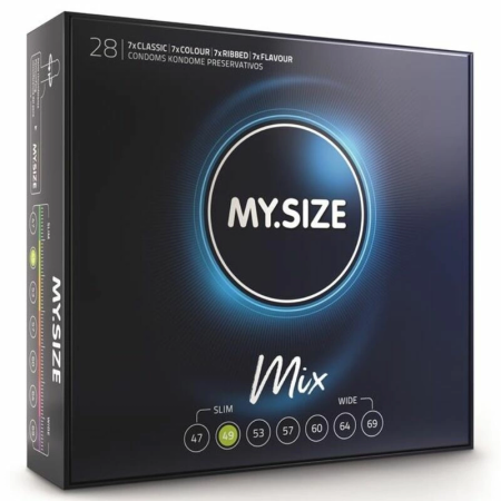 MY.SIZE Mix 49 mm - Variety Pack Ultra-Thin Vegan Condoms 28 pcs
