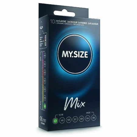 MY.SIZE 47 mm Assorted Condoms 10 pcs - Ultra-Thin Vegan Selection