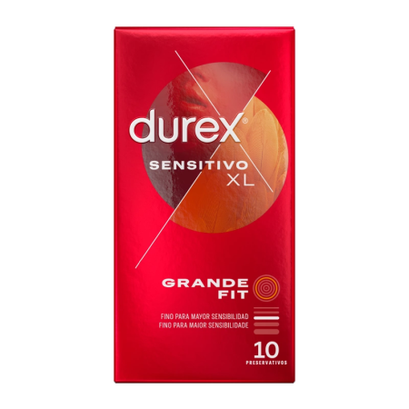 Durex Sensitivo XL 10-Pack - Large Size, Ultra-Thin Latex System