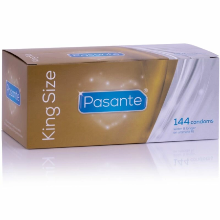 Pasante King Size Condoms 144-Pack | Extra Wide & Long, 60mm, Natural