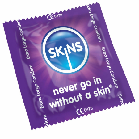 SKINS Extra Large Condoms 12-Pack | Enhanced Comfort 57mm x 205mm