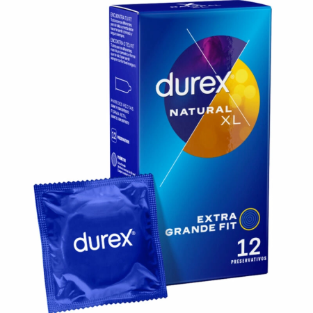 Durex Natural XL 12-Pack - Extra Large Comfortable Latex System