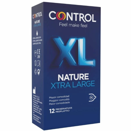 CONTROL Adapta Nature XL 12-Pack Large Size Natural Latex Condoms